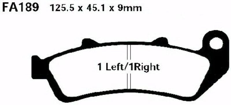 Bremsbelag - Satz Blackstuff (organisch) (EBC), FA189