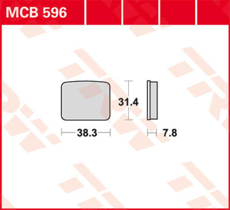 Bremsbelag MCB596