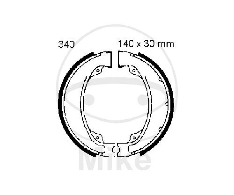Bremsbacken, mit Feder, EBC