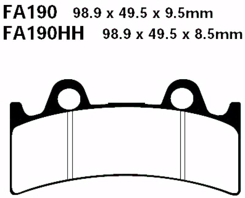 Bremsbelag - Satz Blackstuff (organisch) (EBC), FA190