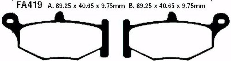 Bremsbelag - Satz (Sintermetall) Goldstuff (EBC), FA419HH