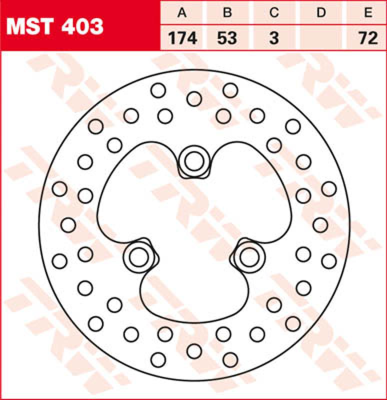 Bremsscheibe MST403, starr