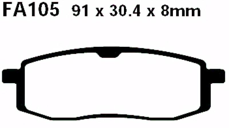 Bremsbelag - Satz Redstuff TT Carbon/Grafit (organisch) (EBC), FA105TT