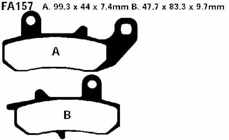 Bremsbelag - Satz Blackstuff (organisch) (EBC), FA157