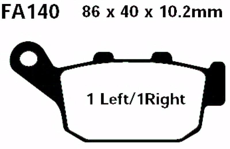 Bremsbelag - Satz Blackstuff (organisch) (EBC), FA140