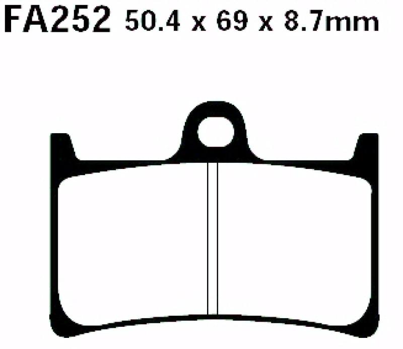 Bremsbelag - Satz Blackstuff (organisch) (EBC), FA252