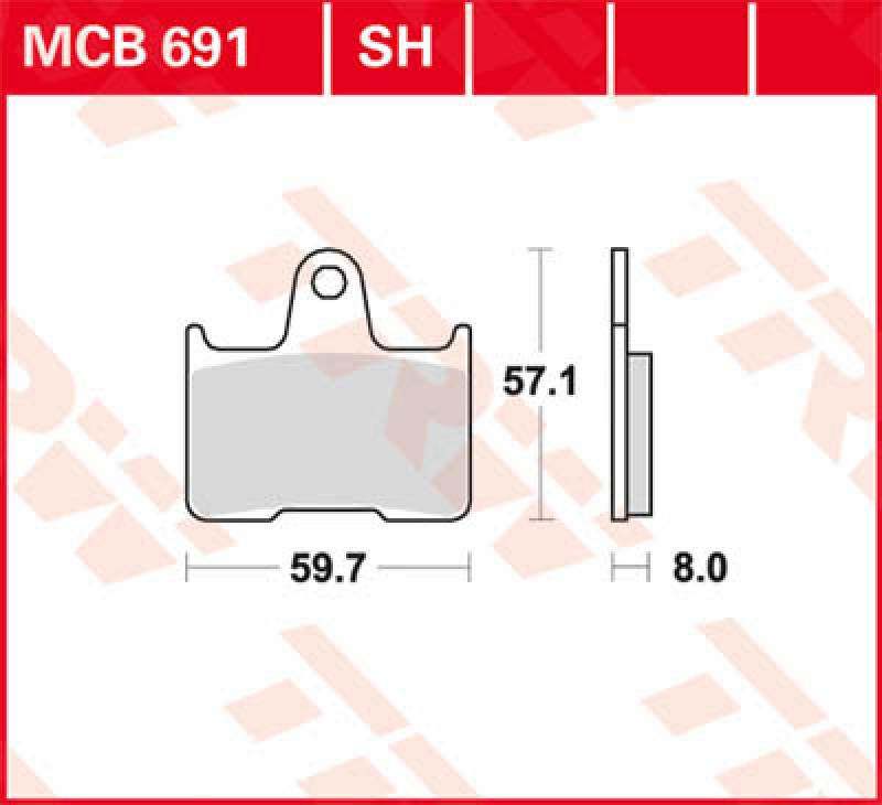 Bremsbelag MCB691