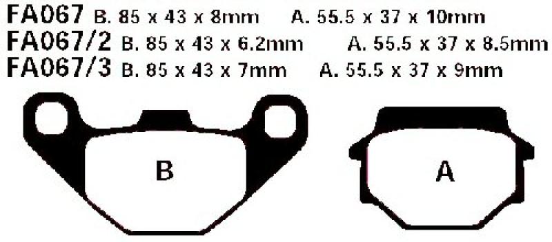 Bremsbelag - Satz (Sintermetall) Goldstuff (EBC), FA067HH