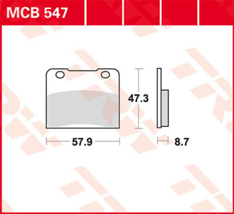 Bremsbelag MCB547