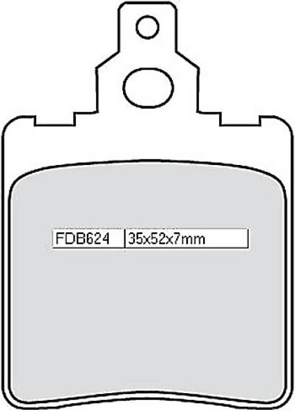 Disc brake pad FDB 624 AG