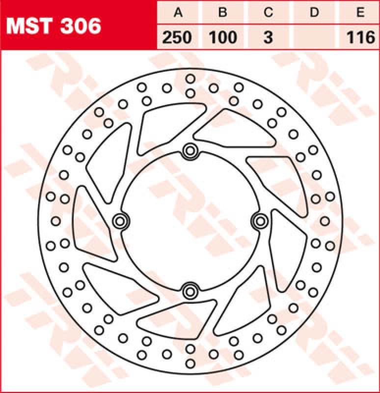 Bremsscheibe MST306, starr