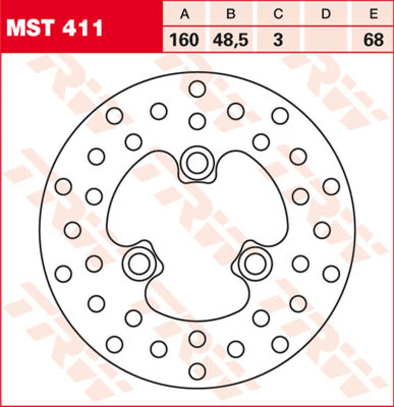 Bremsscheibe MST411, starr