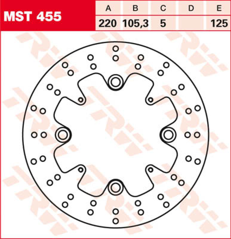 Bremsscheibe MST455, starr