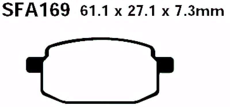 Bremsbelag - Satz Scooter (organisch) (EBC), SFA169