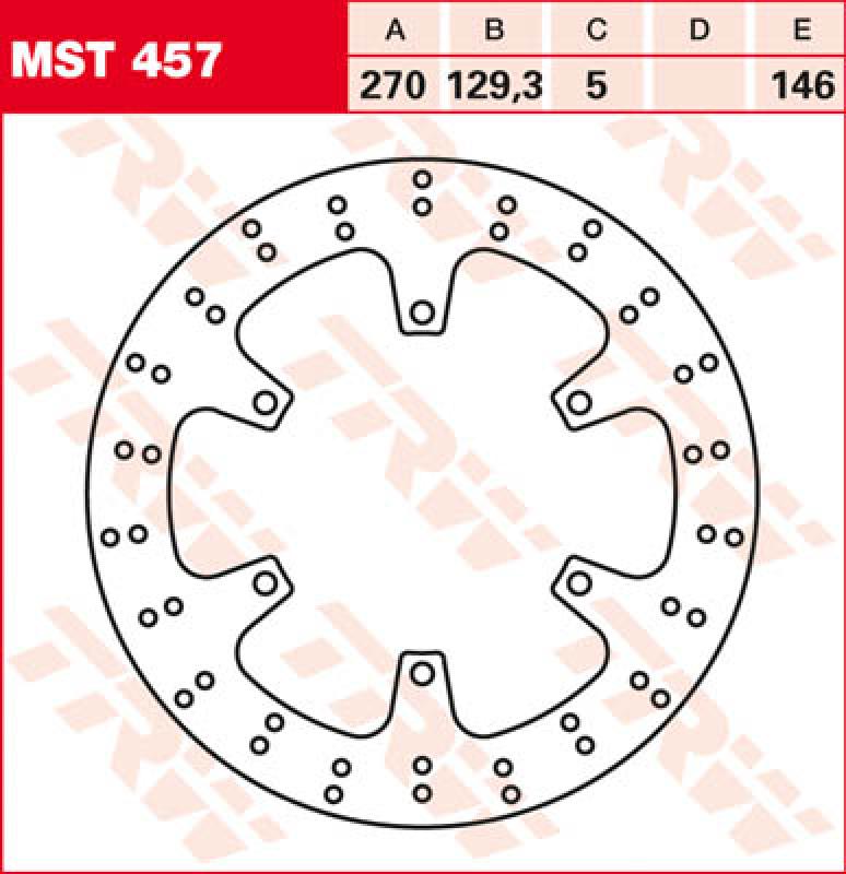 Bremsscheibe MST457, starr