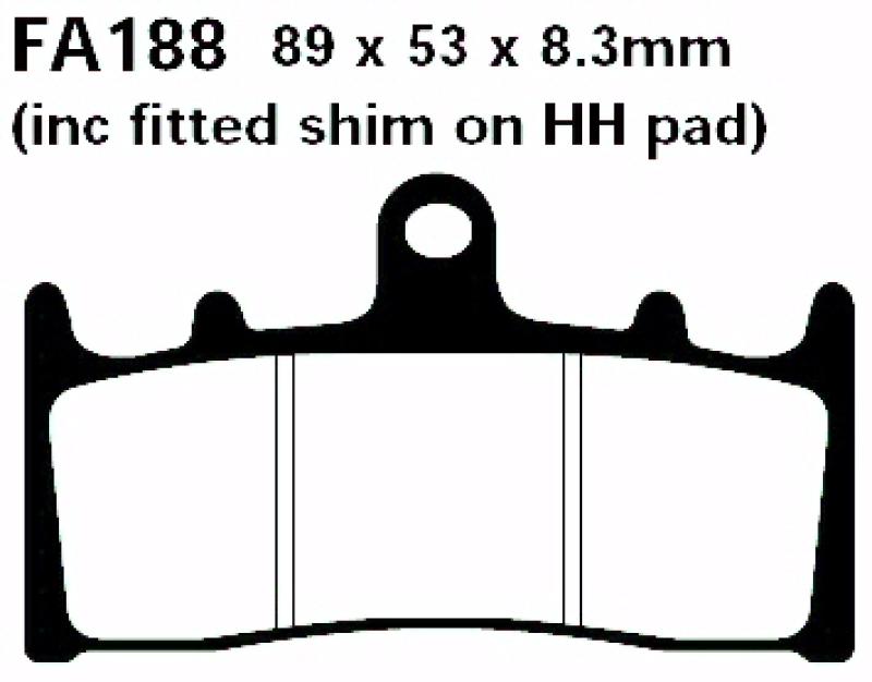 Bremsbelag - Satz Blackstuff (organisch) (EBC), FA188