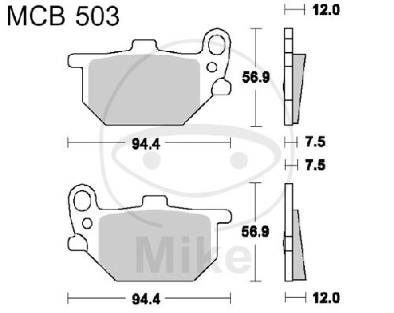 Bremsklötze, Standard, TRW, altern. 7326499