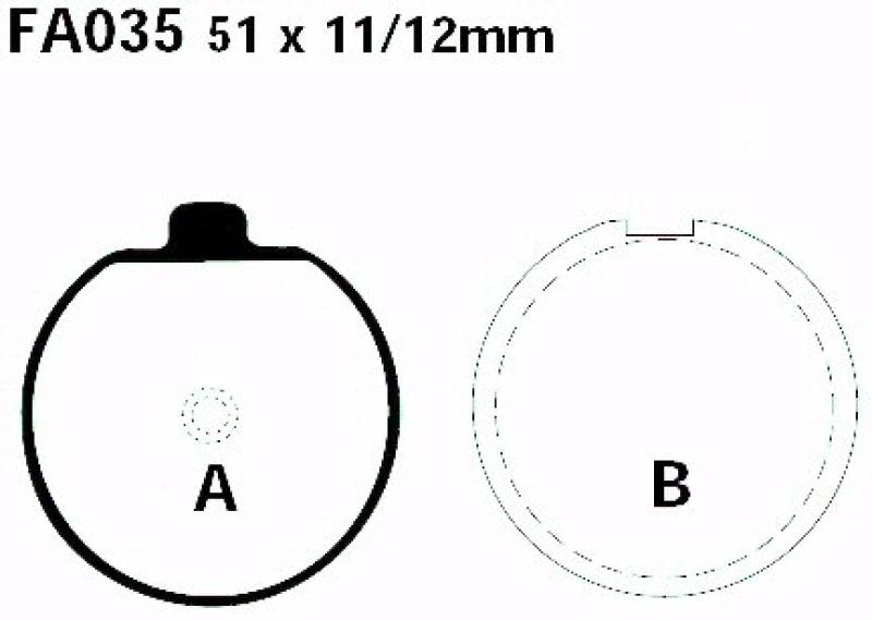 Bremsbelag - Satz Blackstuff (organisch) (EBC), FA035