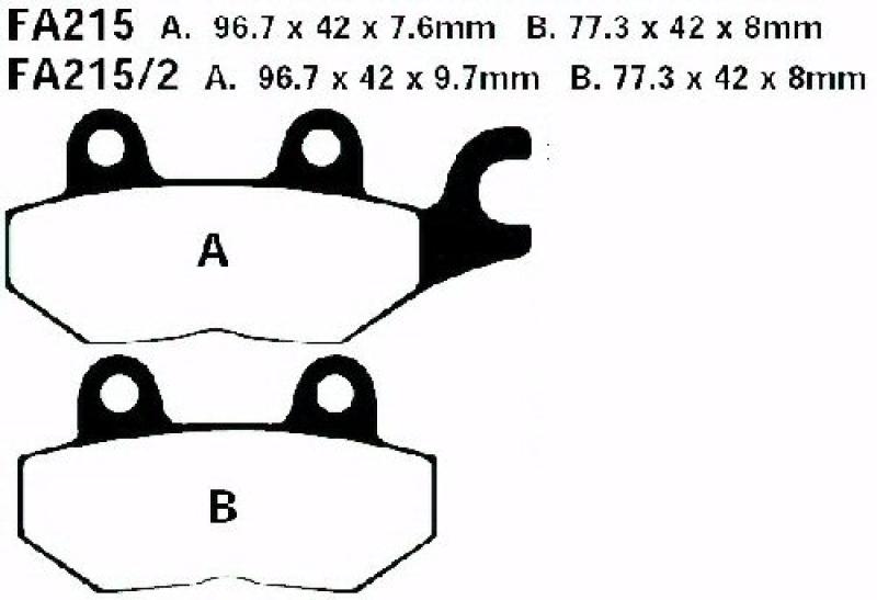 Bremsbelag - Satz (Sintermetall) Goldstuff (EBC), FA215HH