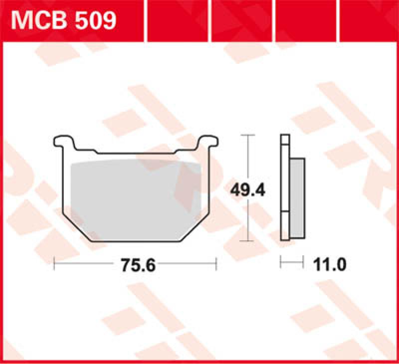 Disc brake pad MCB509