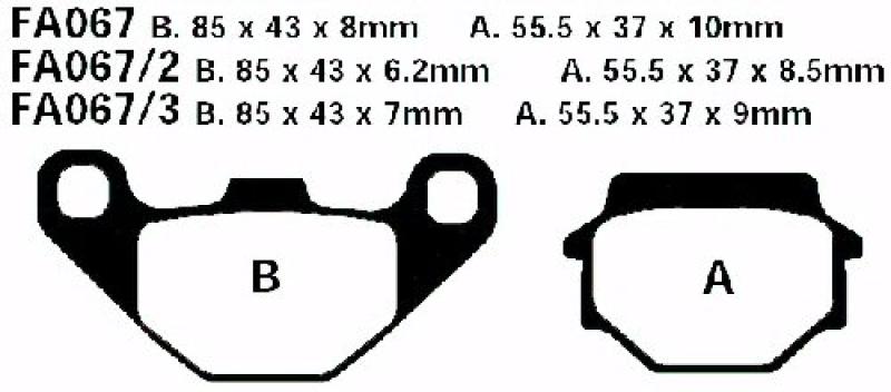 Bremsbelag - Satz Blackstuff (organisch) (EBC), FA067