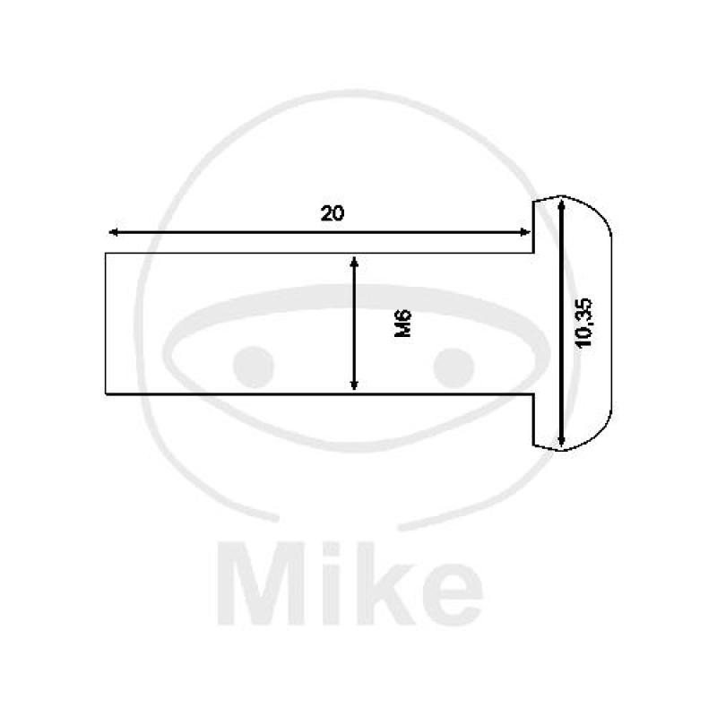 Bremsscheibenschrauben, M6X20 mm, Inhalt 6 Stk.