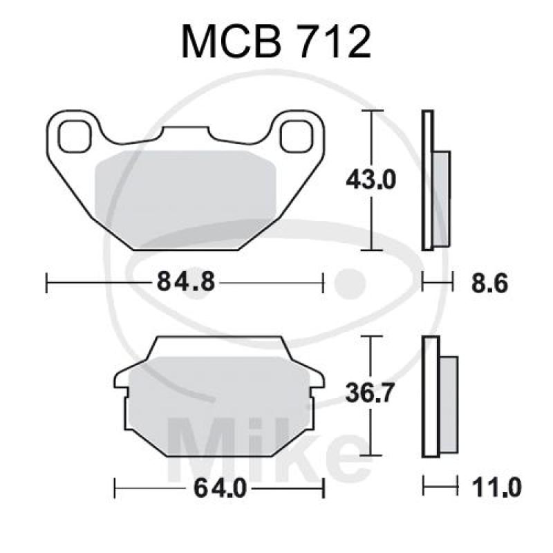 Bremsklötze, Standard, TRW, altern. 7324080