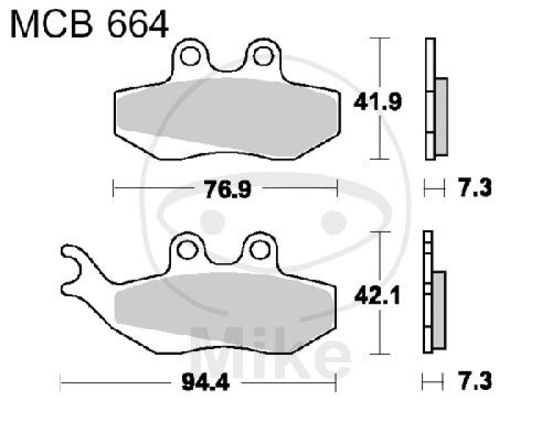 Bremsklötze, Standard, TRW, altern. 7378698