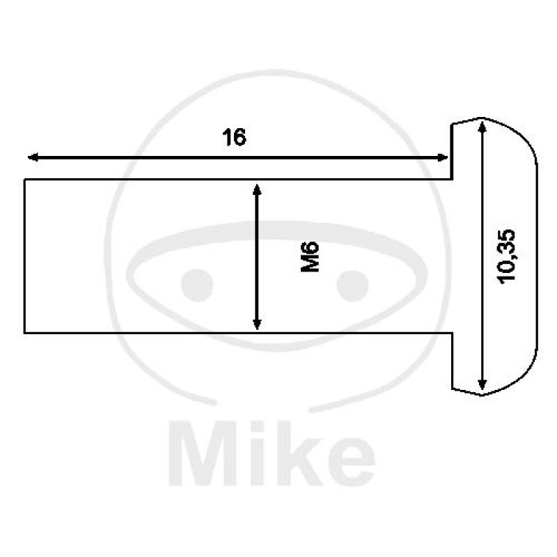 Bremsscheibenschrauben, M6X16 mm, Inhalt 6 Stk.