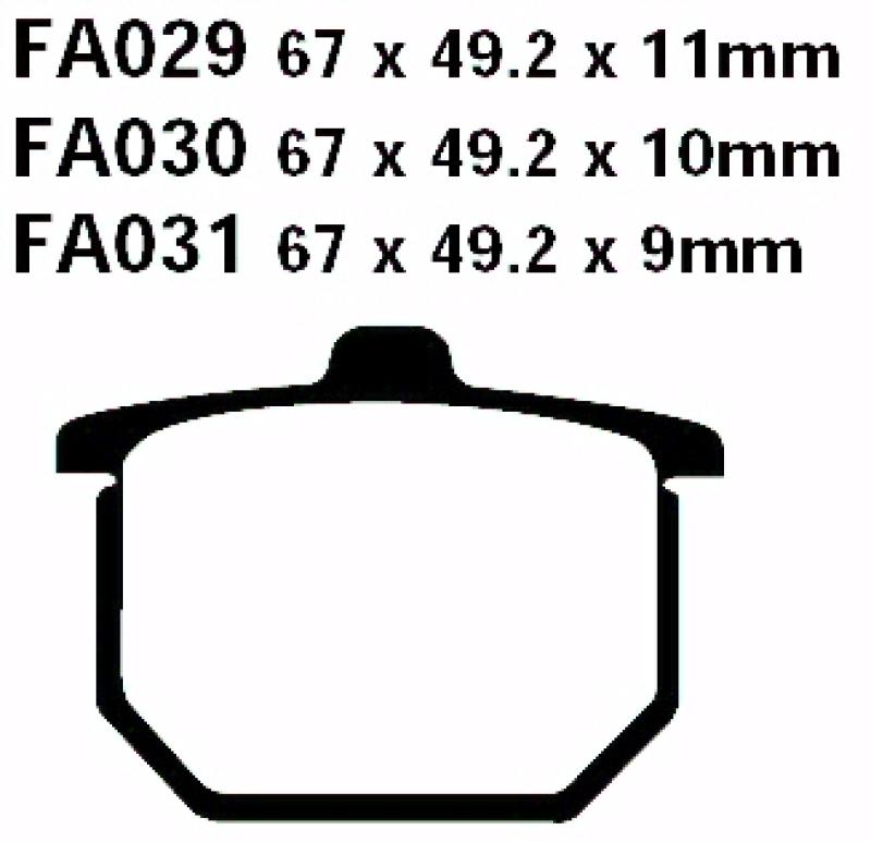 Bremsbelag - Satz Blackstuff (organisch) (EBC), FA029