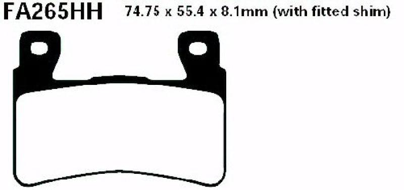 Bremsbelag - Satz (Sintermetall) Goldstuff (EBC), FA265HH