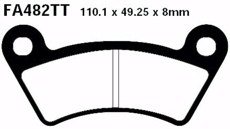 Bremsbelag - Satz Redstuff TT Carbon/Grafit (organisch) (EBC), FA482TT