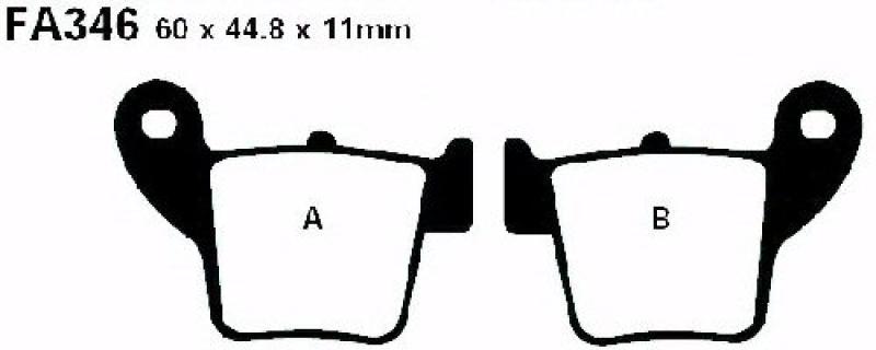 Bremsbelag - Satz Redstuff TT Carbon/Grafit (organisch) (EBC), FA346TT