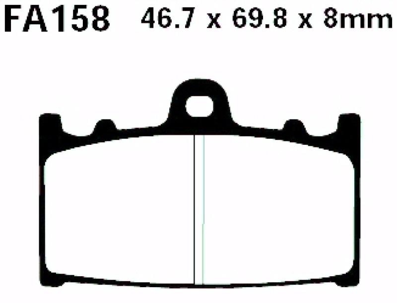 Bremsbelag - Satz Blackstuff (organisch) (EBC), FA158