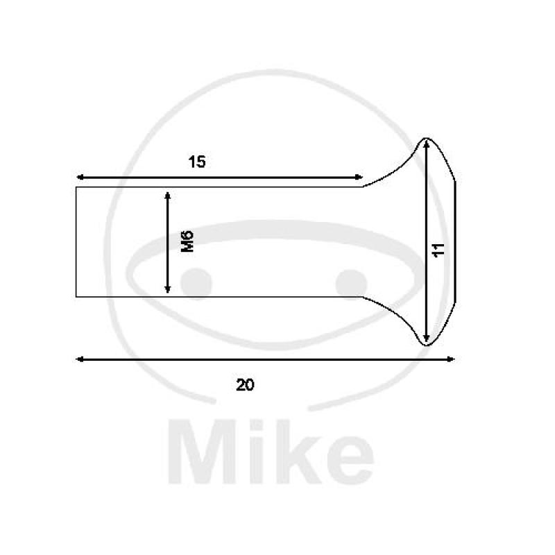 Bremsscheibenschrauben, M6X15 mm, Inhalt 6 Stk.