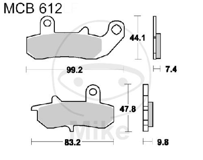 Bremsklötze, Standard, TRW, altern. 7374531