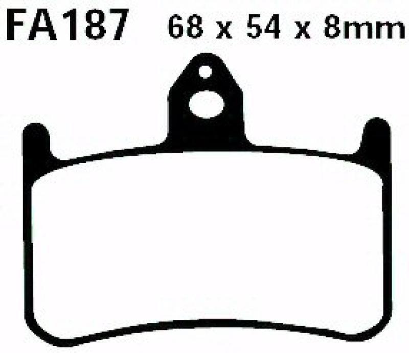 Bremsbelag - Satz Blackstuff (organisch) (EBC), FA187