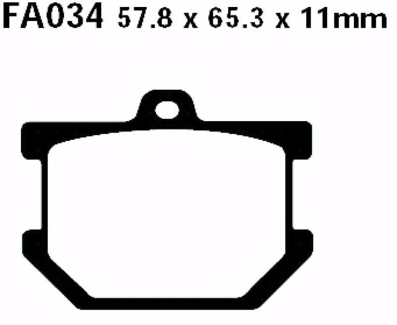 Bremsbelag - Satz Blackstuff (organisch) (EBC), FA034