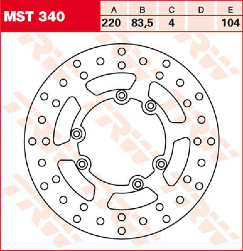 Bremsscheibe MST340, starr