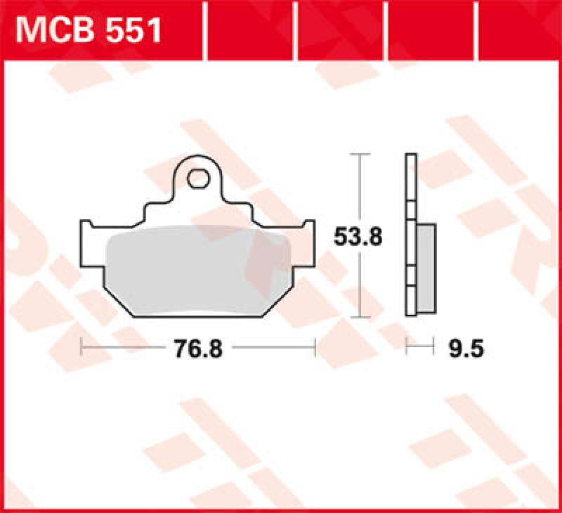 Bremsbelag MCB551