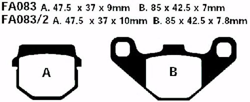 Bremsbelag - Satz Sintermetall Goldstuff (EBC), FA083R