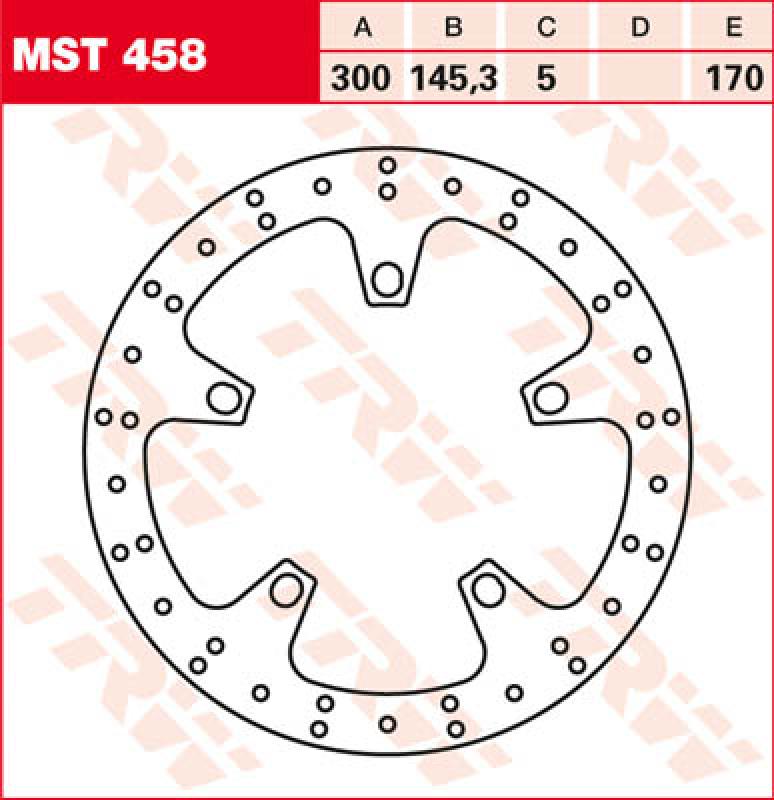 Bremsscheibe MST458, starr