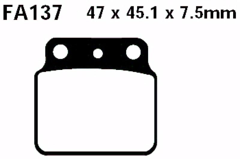 Bremsbelag - Satz Redstuff TT Carbon/Grafit (organisch) (EBC), FA137TT