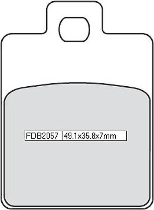 Disc brake pad FDB 2057 EF