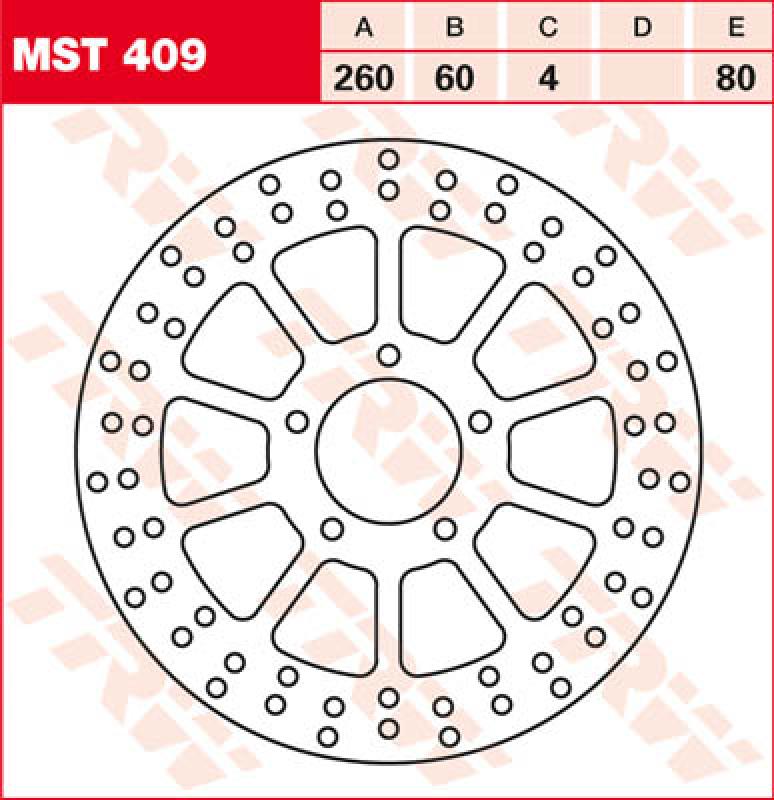 Bremsscheibe MST409, starr