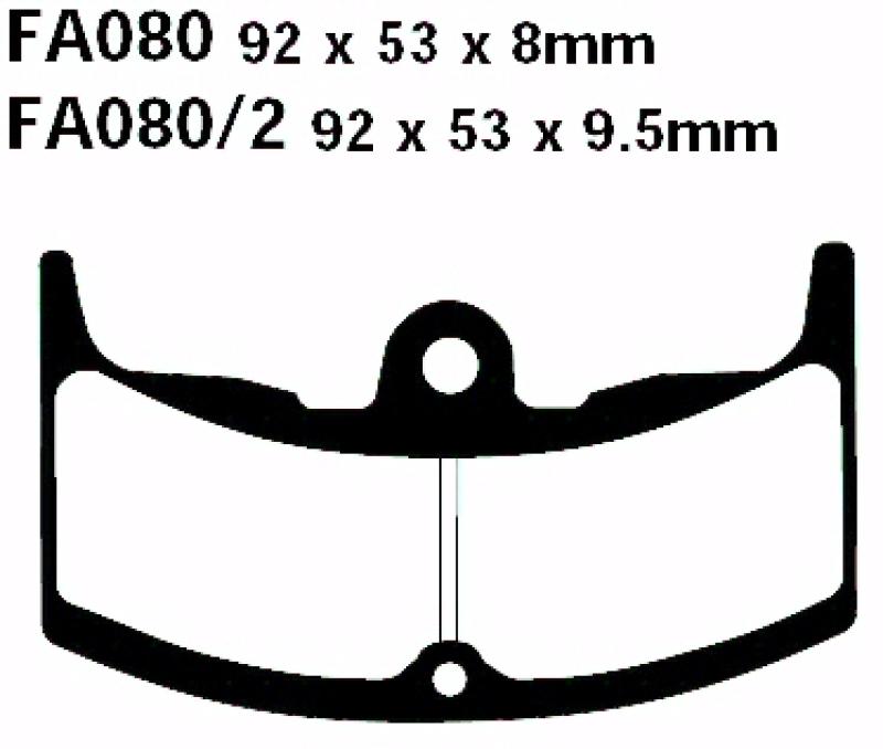 Bremsbelag - Satz Blackstuff (organisch) (EBC), FA080