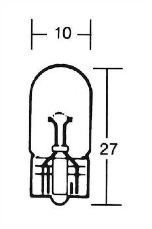 W3W Glühlampe 12V 3W W2,1x,95d