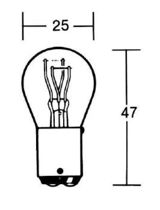 P21/5W Glühlampe 12V 21/5W BAY15D