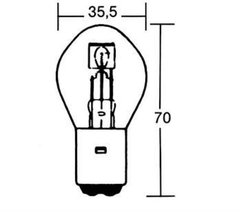 S2 Glühlampe 12V 35/35W BA20D