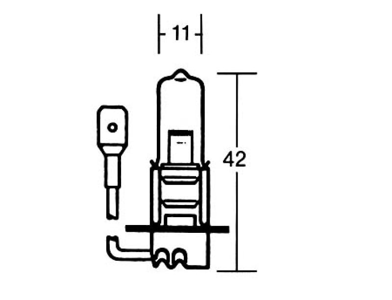 H3 Glühlampe 12V 55W PK22s, Heavy Duty/Highlife